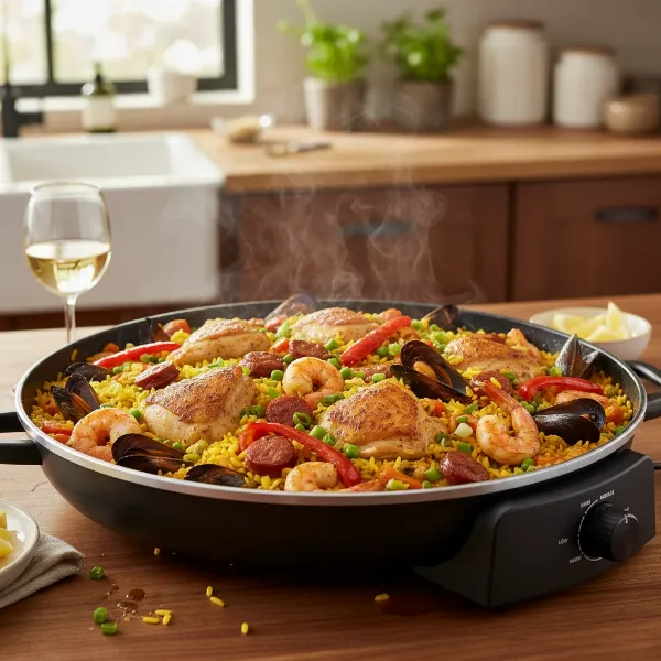 How to Master Paella in a Large Electric Skillet