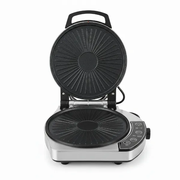 A Liven electric baking pan showcasing its innovative dual-plate design for versatile cooking.